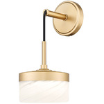 Renaud Wall Sconce - Modern Gold / Feathered White