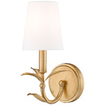 Aslin Wall Sconce - Gold Leaf / White