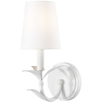 Aslin Wall Sconce - Textured White / White