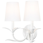 Aslin Double Wall Light - Textured White / White