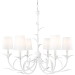 Aslin Chandelier - Textured White / White