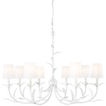 Aslin Chandelier - Textured White / White