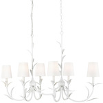 Aslin Linear Chandelier - Textured White / White