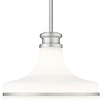 Reznor Pendant - Brushed Nickel / Matte Opal