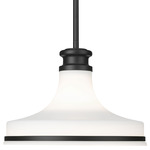 Reznor Pendant - Matte Black / Matte Opal