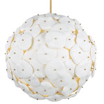 Coastlyn Pendant - Brass / White
