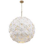 Coastlyn Pendant - Brass / White