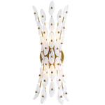 Sorra Wall Sconce - Brass / White Swirl
