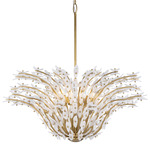 Sorra Chandelier - Brass / White Swirl