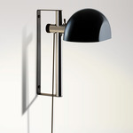 Lauro Plug-In Wall Sconce - Chrome / Black