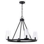 Aaron Chandelier - Matte Black / Clear