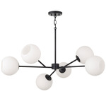 Atlas Chandelier - Matte Black / White
