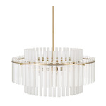 Blair Pendant - Aged Brass / Clear