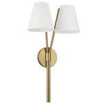 Cami Wall Sconce - Aged Brass / White