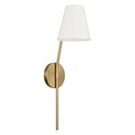 Cami Wall Sconce - Aged Brass / White