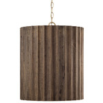Cody Pendant - Matte Brass / Nordic Wood