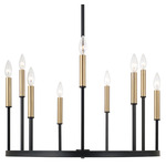 Davis Chandelier - Espresso / Brass