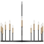 Davis Chandelier - Espresso / Brass
