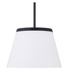 Drake Pendant - Matte Black / Soft White