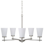 Drake Chandelier - Brushed Nickel / Soft White