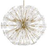 Emelie Chandelier - Matte Brass / Clear
