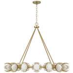 Flora Chandelier - Buffed Gold / White