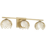 Flora Bathroom Vanity Light - Buffed Gold / White