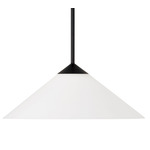 Gatsby Pendant - Matte Black / Soft White