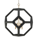 Geo Pendant - Matte Brass / Flat Black