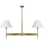 Leland Linear Chandelier - Aged Brass / White