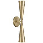 Levi Dual Wall Sconce - Matte Brass