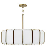 Marcell Pendant - Aged Brass / Milk White