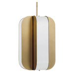 Marcell Pendant - Aged Brass / Milk White