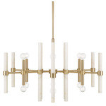 Marlow Chandelier - Matte Brass / White