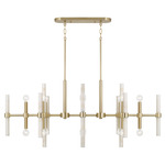 Marlow Linear Chandelier - Matte Brass / White