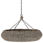 Morada Chandelier - Dark Brass / Aegean Grey