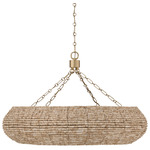 Morada Chandelier - Matte Brass / Light Fawn