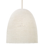 Natalia Pendant - Aged Brass / Off White