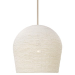Natalia Pendant - Aged Brass / Off White