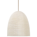 Natalia Pendant - Aged Brass / Off White