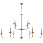 Presley Chandelier - Aged Brass
