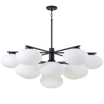 Soren Chandelier - Matte Black / Soft White