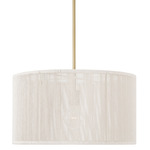 Tara Drum Pendant - Matte Brass / Natural