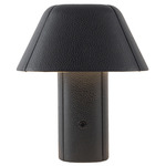 Folio Portable Table Lamp - Black Vegan Leather