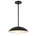 Umbra Opal Glass Globe Pendant - Black / Opal