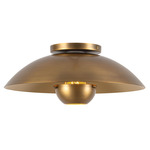 Umbra Semi Flush Ceiling Light - Vintage Brass
