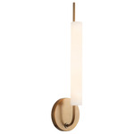 Wick Wall Sconce - Vintage Brass / Matte Opal