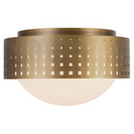 Astoria Ceiling Light - Vintage Brass / Opal