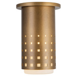 Astoria Ceiling Cylinder - Vintage Brass / Opal
