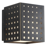 Astoria Cube Wall Light - Urban Bronze / Opal